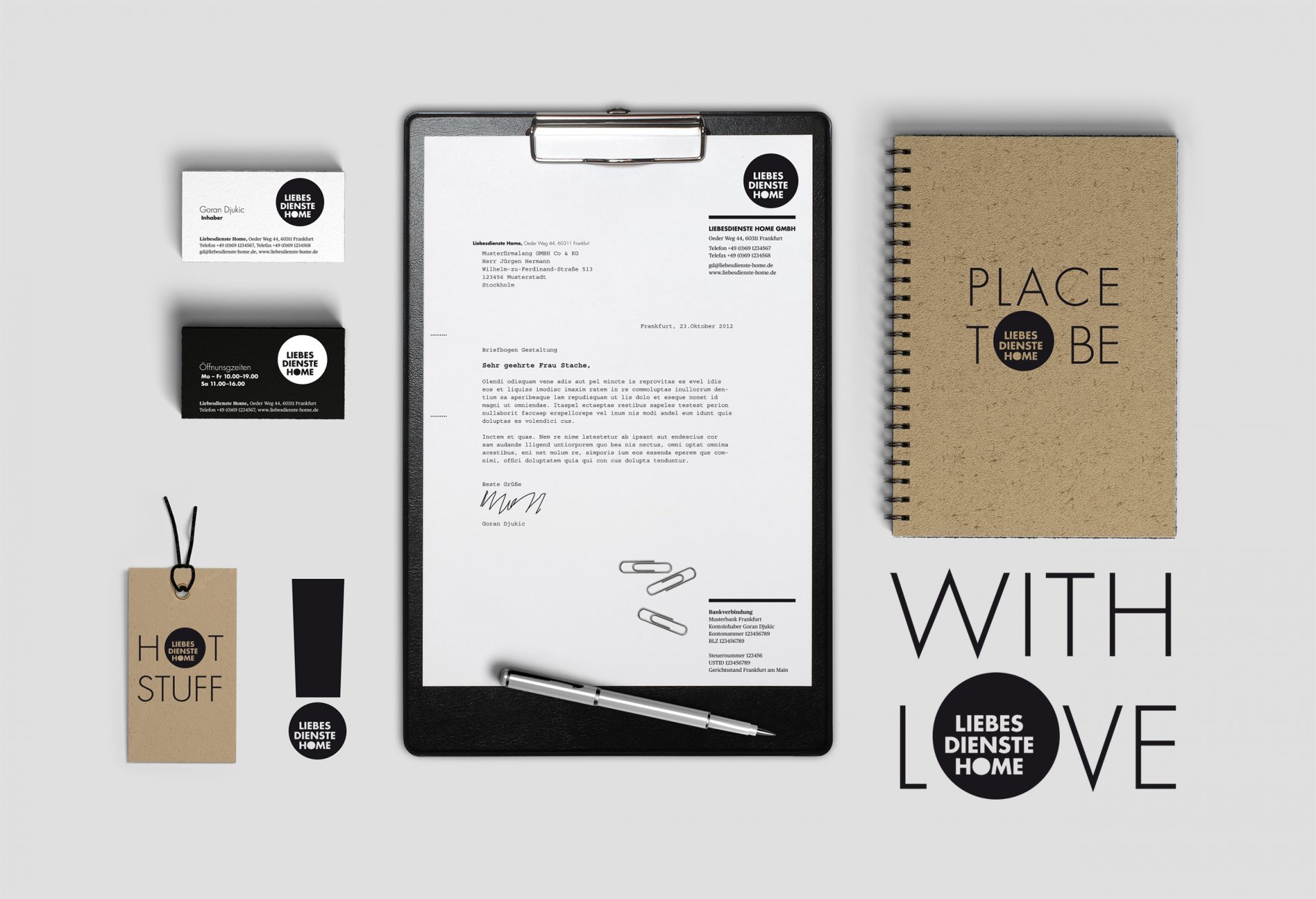 Liebesdienste Home Frankfurt, Logo- und Corporate Design Entwicklung